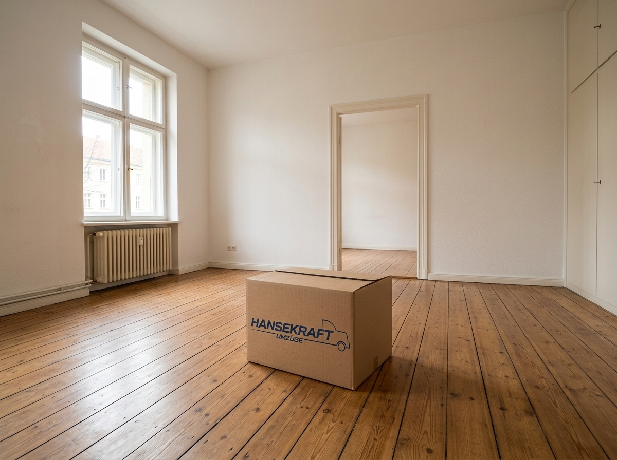 Leere Wohnung nach einem erfolgreich abgeschlossenen Umzug
